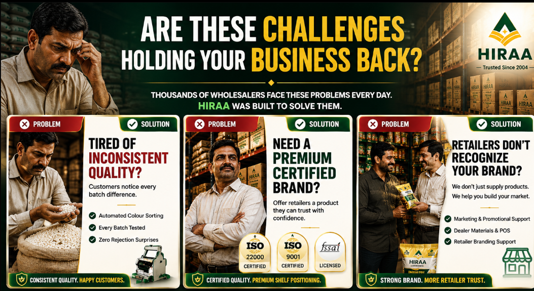 Three distributor challenges: inconsistent quality, certified brand requirement, and retailer recognition